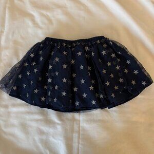 Just One You by Carter's 12 months navy silver star tulle skirt